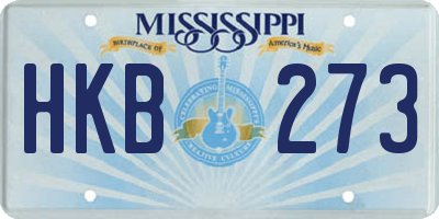 MS license plate HKB273