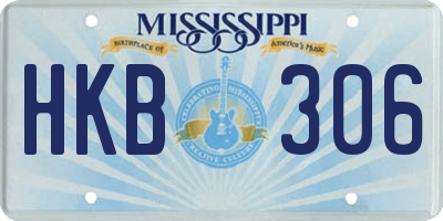 MS license plate HKB306