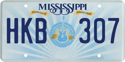 MS license plate HKB307