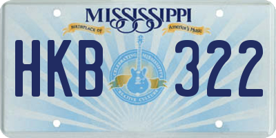 MS license plate HKB322