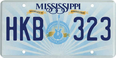 MS license plate HKB323