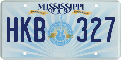 MS license plate HKB327