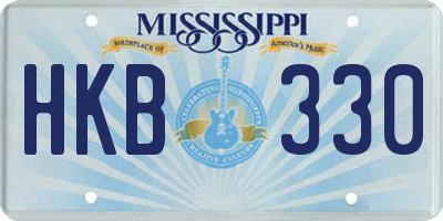 MS license plate HKB330