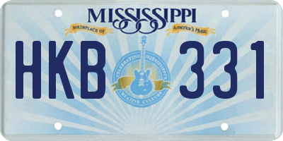 MS license plate HKB331