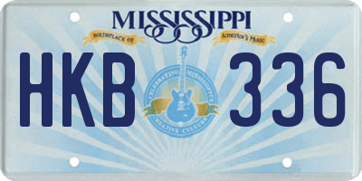 MS license plate HKB336