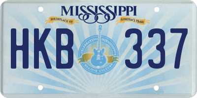 MS license plate HKB337
