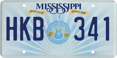 MS license plate HKB341