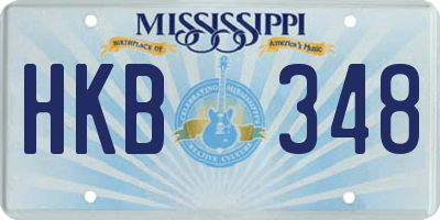 MS license plate HKB348