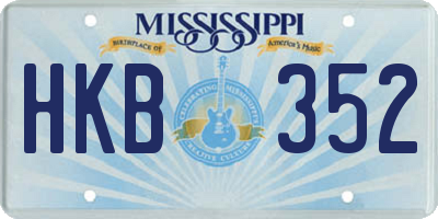 MS license plate HKB352