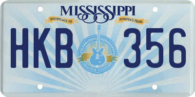 MS license plate HKB356
