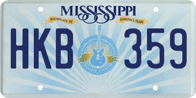 MS license plate HKB359
