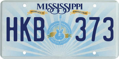 MS license plate HKB373