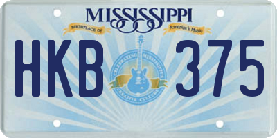 MS license plate HKB375