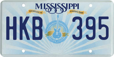MS license plate HKB395