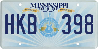 MS license plate HKB398