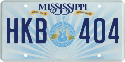 MS license plate HKB404