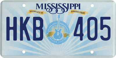 MS license plate HKB405