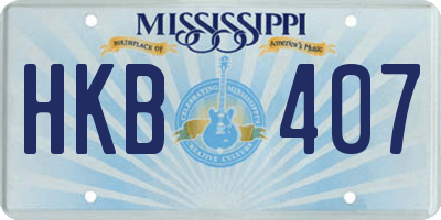 MS license plate HKB407