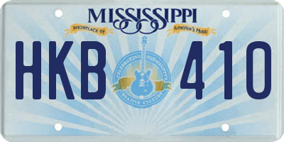 MS license plate HKB410