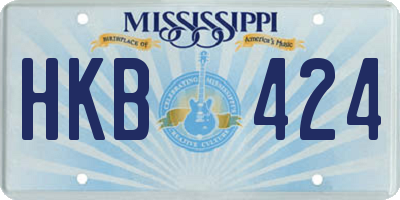 MS license plate HKB424