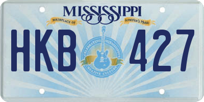 MS license plate HKB427