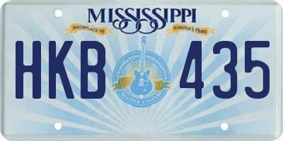 MS license plate HKB435