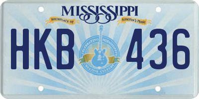 MS license plate HKB436