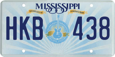 MS license plate HKB438