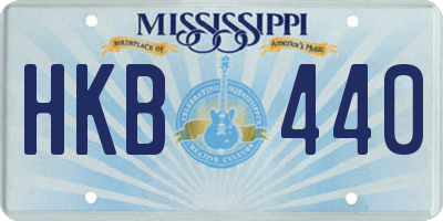 MS license plate HKB440