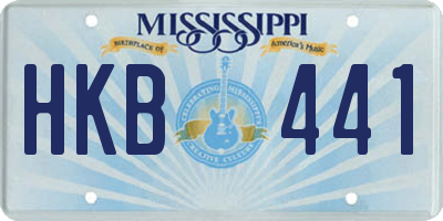 MS license plate HKB441