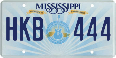 MS license plate HKB444