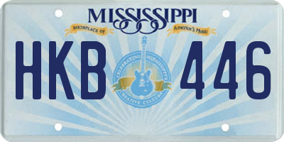 MS license plate HKB446