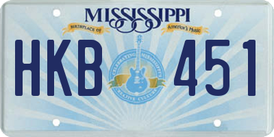 MS license plate HKB451