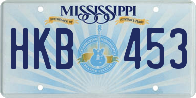 MS license plate HKB453
