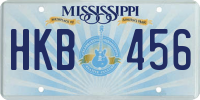 MS license plate HKB456