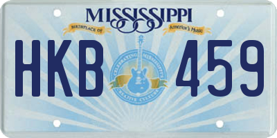 MS license plate HKB459