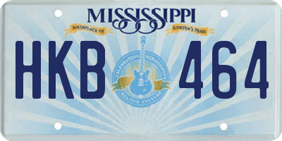 MS license plate HKB464