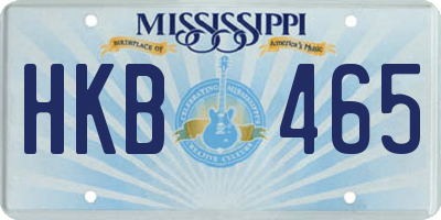 MS license plate HKB465