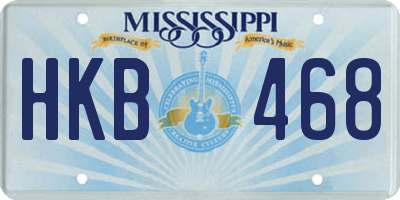 MS license plate HKB468