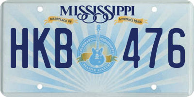 MS license plate HKB476