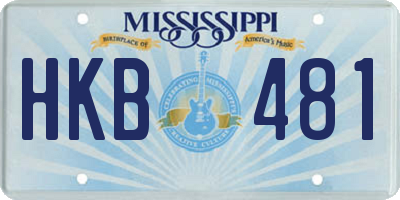 MS license plate HKB481