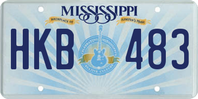 MS license plate HKB483