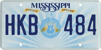 MS license plate HKB484