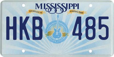 MS license plate HKB485