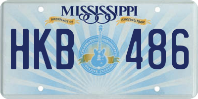 MS license plate HKB486