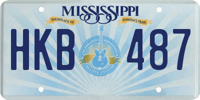 MS license plate HKB487