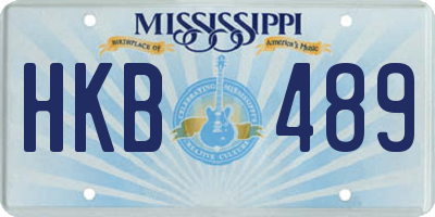 MS license plate HKB489