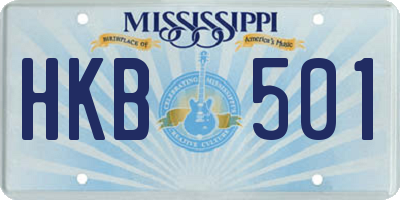 MS license plate HKB501