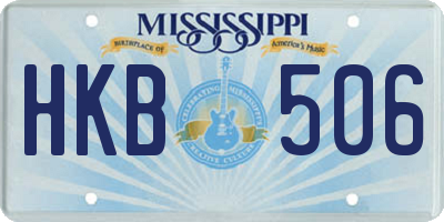MS license plate HKB506