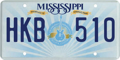 MS license plate HKB510